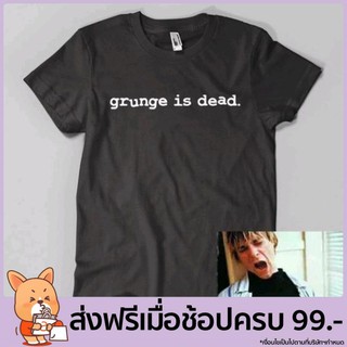 เสื้อยืด oversize แฟชั่นเกาหลี สไตล์เกาหลี Grunge Is Dead Unisex Summer Short Sleeve Fashion Casual T-shirt