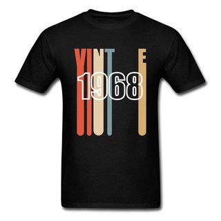 เสื้อยืด พิมพ์ลายตัวอักษร 1968 สไตล์วินเทจ ย้อนยุค สีดํา สําหรับผู้ชายS-5XL