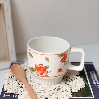 แก้วกาแฟลายดอกกุหลาบ Rosie Coffee Cup/ Rosie Mug