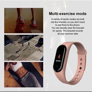 สมาร์ทวอทช์ M4 สายรัดข้อมืออัจฉริยะ วัดการเต้นหัวใจ ความดันโลหิต นับก้าว บลูทูธ รองรับ iOS และ Android