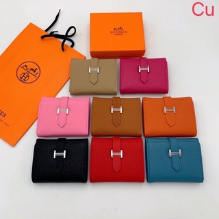 🔥มาใหม่🔥กระเป๋าสตางค์ Hermès 💯%แบบ3พับ พร้อมกล่อง กระเป๋าสตางค์ใบสั้น กระเป๋าสตางค์งานเข้าใหม่