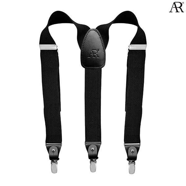 ANGELINO RUFOLO Suspenders(สายเอี๊ยม) 3.5CM. รูปทรงYแบบปรับความยาวได้ คุณภาพเยี่ยม ดีไซน์ Beehive สีดำ/ขาว/กรมท่า/เขียว