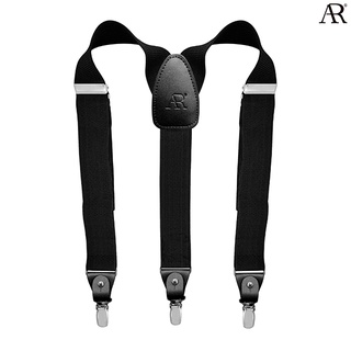 ANGELINO RUFOLO Suspenders(สายเอี๊ยม) 3.5CM. รูปทรงYแบบปรับความยาวได้ คุณภาพเยี่ยม ดีไซน์ Beehive สีดำ/ครีม/กรมท่า/เขียว