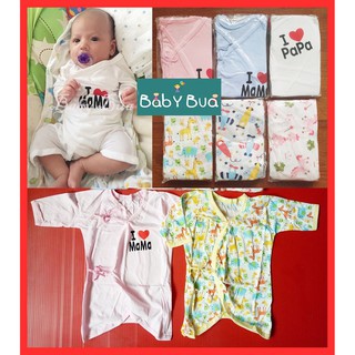 BabyBua ชุดผูกหน้าเด็กอ่อน SALE ชุดผูกหน้าแบบญี่ปุ่น ชุดเด็กอ่อน รอมเปอร์ ผ้าฝ้ายยืด นิ่ม ใส่สบาย พร้อมส่ง