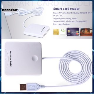 M-star- เครื่องอ่านบัตรเครดิต USB 2.0 IC SIM ATM น้ําหนักเบา ประหยัดพลังงาน สําหรับบัตรธนาคาร