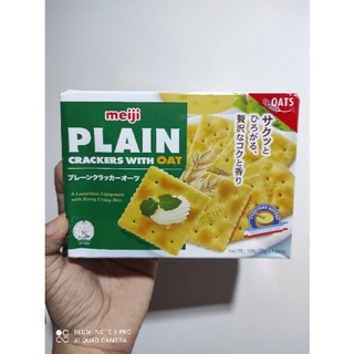 เมจิ เพลน แครกเกอร์ โอ๊ต 104 กรัม (3396) Meiji Plain cracker with Oat Crackers