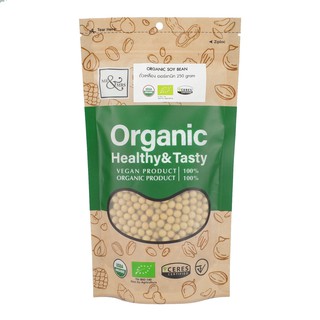 ถั่วเหลือง ออร์แกนิค ตรามิสเตอร์แอนด์มิสซีส 250 กรัม/Organic soy bean (Mr.&amp;Mrs.Brand) 250 g