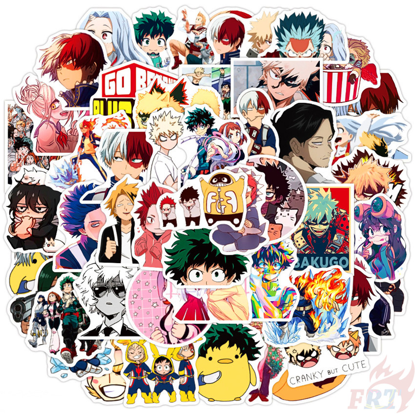 ❉ Q Funny My Hero Academia Series 02 สติ๊กเกอร์ ❉ 50Pcs/Set Midoriya Izuku Bakugou Katsuki Todoroki Shoto DIY Fashion Waterproof Doodle Decals สติ๊กเกอร์