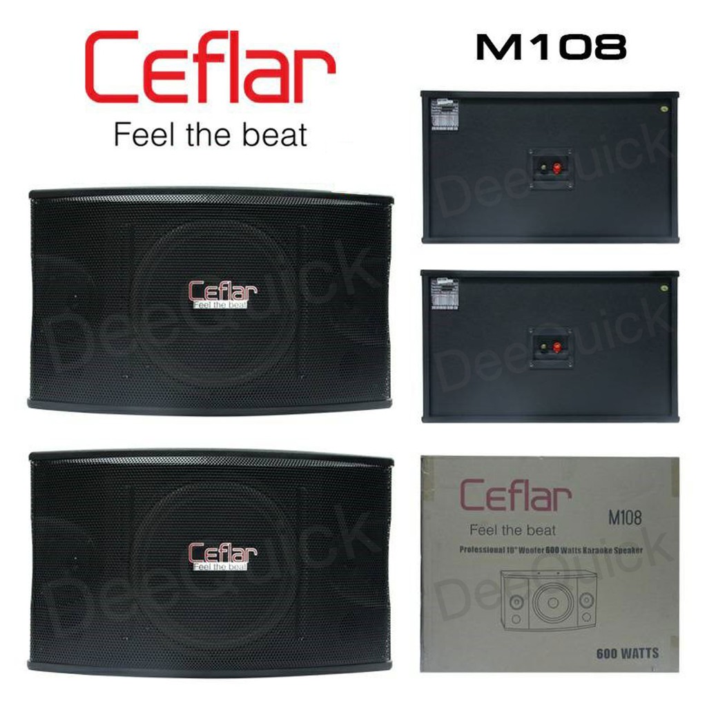 Ceflar ลำโพงคาราโอเกะ รุ่น M108 ขนาด10 นิ้ว จำนวน 1คู่