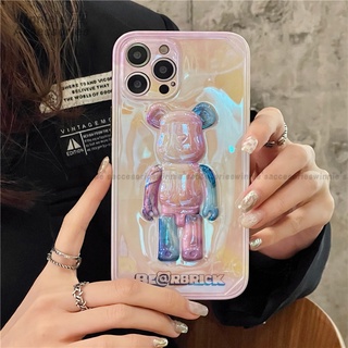 3D Bearbrick เคส iPhone 13 12 Case สำหรับ iPhone 11 Pro Max X XS Max XR Chic Glossy Casing Cover