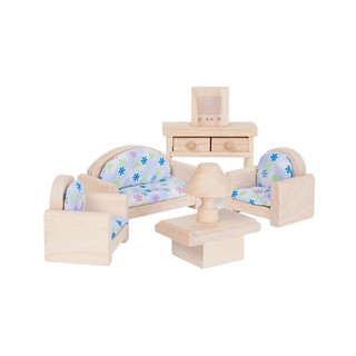 PlanToys 9015 Living Room ของเล่นไม้ เล่นกับบ้านตุ๊กตา เฟอร์นิเจอร์บ้านตุ๊กตา ของเล่นเด็ก  3 ขวบ