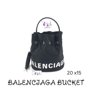 BALENCIAGA BUCKET BLACK NYLON ของแท้