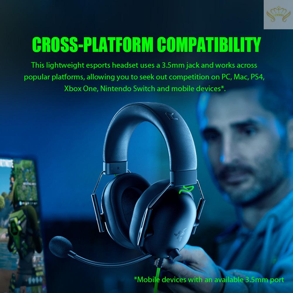 New Razer BlackShark V2 X Gaming Headset w/7.1 Surround Sound/ 50mm Drivers/Memory Foam Cushion Noise Cancelling Over Ear Headphones with Mic Compatible with PC/PS4/PS5/Nintendo Switch/Xbox One/Xbox Series X & S/Mobile #8