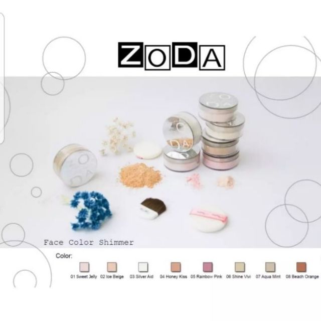 ZODA FACE POWDER แป้งฝุ่นประกายเกร็ดหิมะ