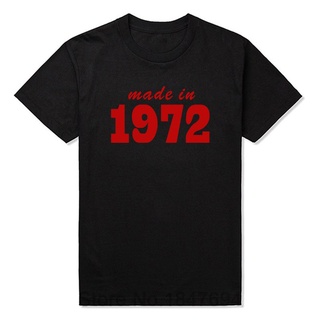 เสื้อยืดลําลอง แขนสั้น พิมพ์ลาย Made In 1972 19XX FUNNY PRINTED MENS JOKE ของขวัญ สําหรับผู้ชาย