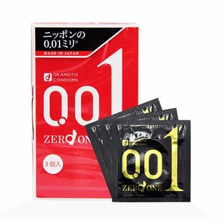 Okamoto Zero One Condom 0 . 01 ( 3 . ) รองเท้าผ้าใบลําลอง