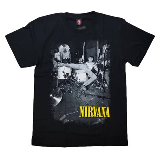 เสื้อยืดผ้าฝ้าย เสื้อวง Nirvana T shirt เสื้อวงร็อค Nirvana