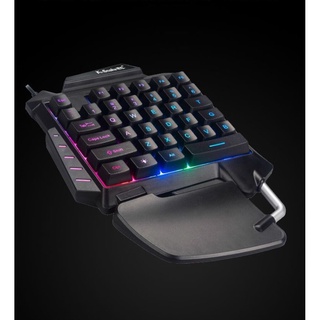 คีย์บอร์ด เกมมิ่ง Keyboard Single-hanadedly gaming G92 ดำ RGB ส่งเร็ว ประกัน CPU2DAY