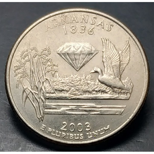 สหรัฐอเมริกา (USA), ปี 2003, 25 Cents, รัฐอาร์คันซอ (Arkansas), ชุด 50 รัฐของประเทศสหรัฐอเมริกา