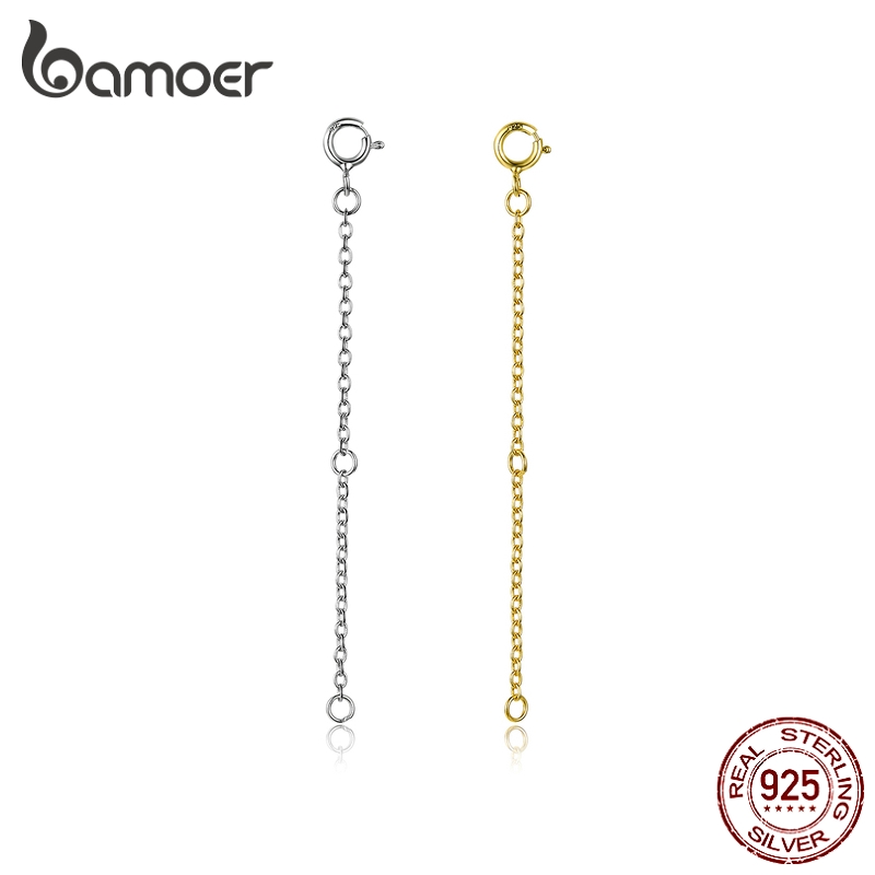 Bamoer สร้อยคอเงินแท้ 925 แบบต่อขยาย สําหรับทําเครื่องประดับ