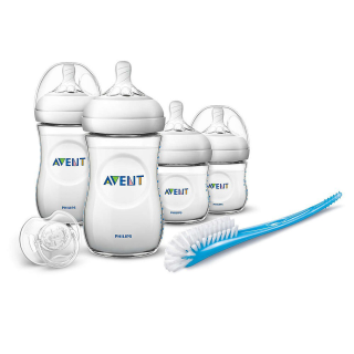 Philips Avent Natural Newborn Starter Set ชุดผลิตภัณฑ์รุ่นเนเชอร์รัลขวดนมเสมือนเต้านมแม่ลดอาการโคลิค