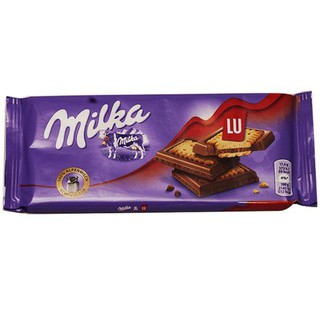 Milka Lu Kekse 87g  บิสกิตเคลือบช็อคโกแลต 87 กรัม