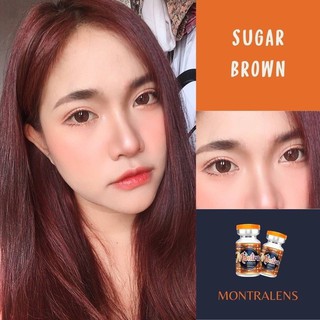 คอนแทคเลนส์🌈Sugar🌈 Brown / Gray (Montra) ขนาดบิ๊กอาย💖ขายดี🍭