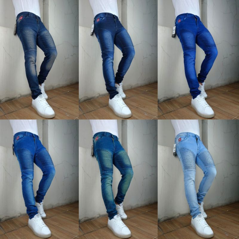 PREMIUM STRETCH BIKER JEANS / กางเกงยีนส์ BIKER