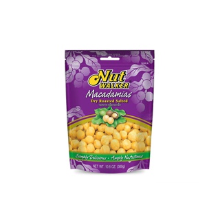 นัทวอล์คเกอร์ แมคคาเดเมียอบเกลือ 300 ก. Nut walker Dry Roasted Salted Macadamias 300 g.