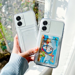 เคสโทรศัพท์ OPPO A77s A17 A77 5G A57 A96 A76 A95 A55 A16K A16 4G 5G เคสใส เรียบง่าย พร้อมที่ใส่บัตร TPU นิ่ม กันกระแทก ป้องกันลายนิ้วมือ บางพิเศษ เคสป้องกัน