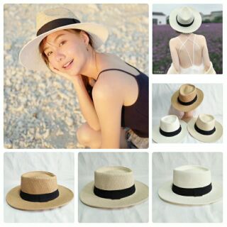 พร้อมส่ง หมวกสานทรงปานามา👒