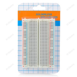 โพรโทบอร์ด 400 พิน สีขาว เหมาะกับงานโปรเจ็ค Arduino ต้นแบบ ,งาน DIY ต่างๆ  White Breadboard 400 pins