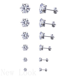 12 Pairs of Sparkling Shining Crystal Women Earrings Set Men Rhinestones Stud Ear Rings Girl HDYS