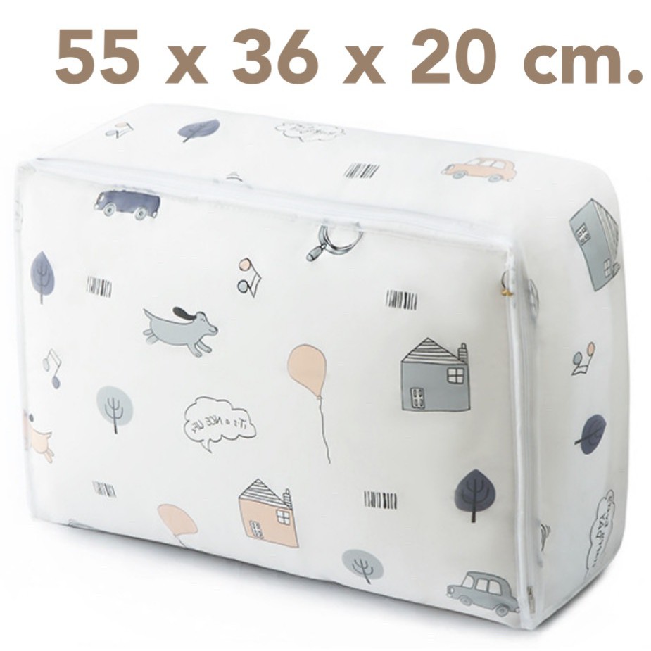 พร้อมส่ง⭐ (19 แบบ)  ถุงเก็บผ้านวม ใส่เสื้อผ้า ใส่ผ้าห่ม  เนื้อหนา ป้องกันฝุ่น กันแมลง  จุได้เยอะ - รูปที่ 3