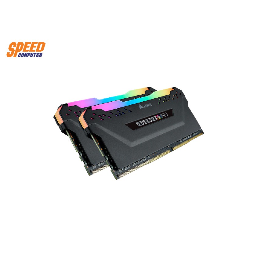32GB (16GBx2) DDR4/3600 RAM PC (แรมพีซี) CORSAIR VENGEANCE RGB PRO (BLACK) (CMW32GX4M2Z3600C18) By Speedcom