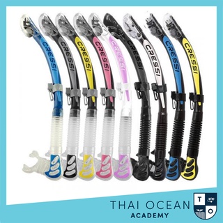 CRESSI Snorkel alpha ultra dry สน็อคเกิ้ล ท่อหายใจ สำหรับดำน้ำ ว่ายน้ำ