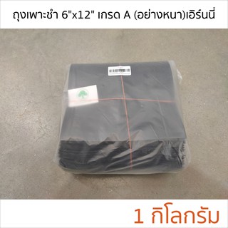 ถุงเพาะชำ ถุงเพาะกล้า ขนาด 6"x12" แพ็ค 1 กก. เกรด A หนามาก ตราต้นไม้