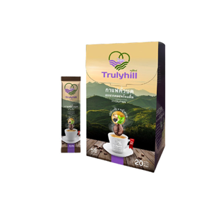 [มีโค้ดลด 50 บาท] Trulyhill 3in1 Coffee กาแฟคั่วบดพร้อมดื่มเพื่อสุขภาพ - กล่องใหญ่ (20 ซอง)