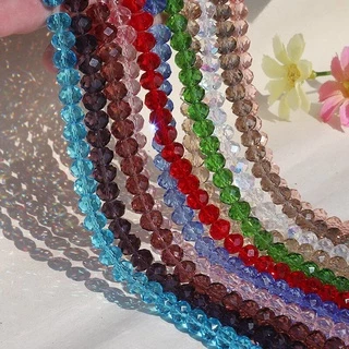 ลูกปัดแก้วคริสตัลหลากสี ขนาด 8mm สำหรับทำสร้อยคอ-สร้อยข้อมือ เครื่องประดับ DIY
