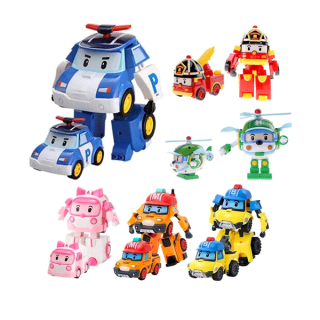 🚙พร้อมส่ง🚙 Robocar Poli หุ่นยนต์ของเล่น ของเล่นเด็ก รถตำรวจของเล่นJCBX