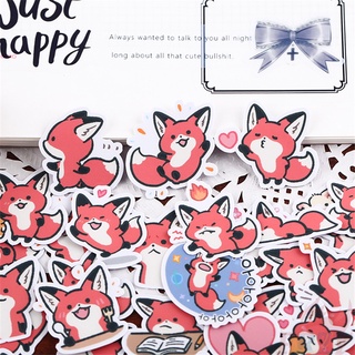 ★★★ Q Red Fox . Funny Emoji Q-1 Mini Diary Manual สติ๊กเกอร์ ★★★ 60Pcs/Set DIY Fashion Scrapbooks Album Decor Decals สติ๊กเกอร์（Size: 2~3cm）