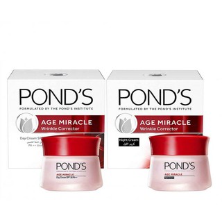 PONDS AGE MIRACLE WRINKLE CORRECTOR DAY CREAM 50 G พอนด์ส เอจ มิราเคิล ริงเคิลคอร์เรคเตอร์ เดย์ ครีม 50 กรัม (2กระปุก)