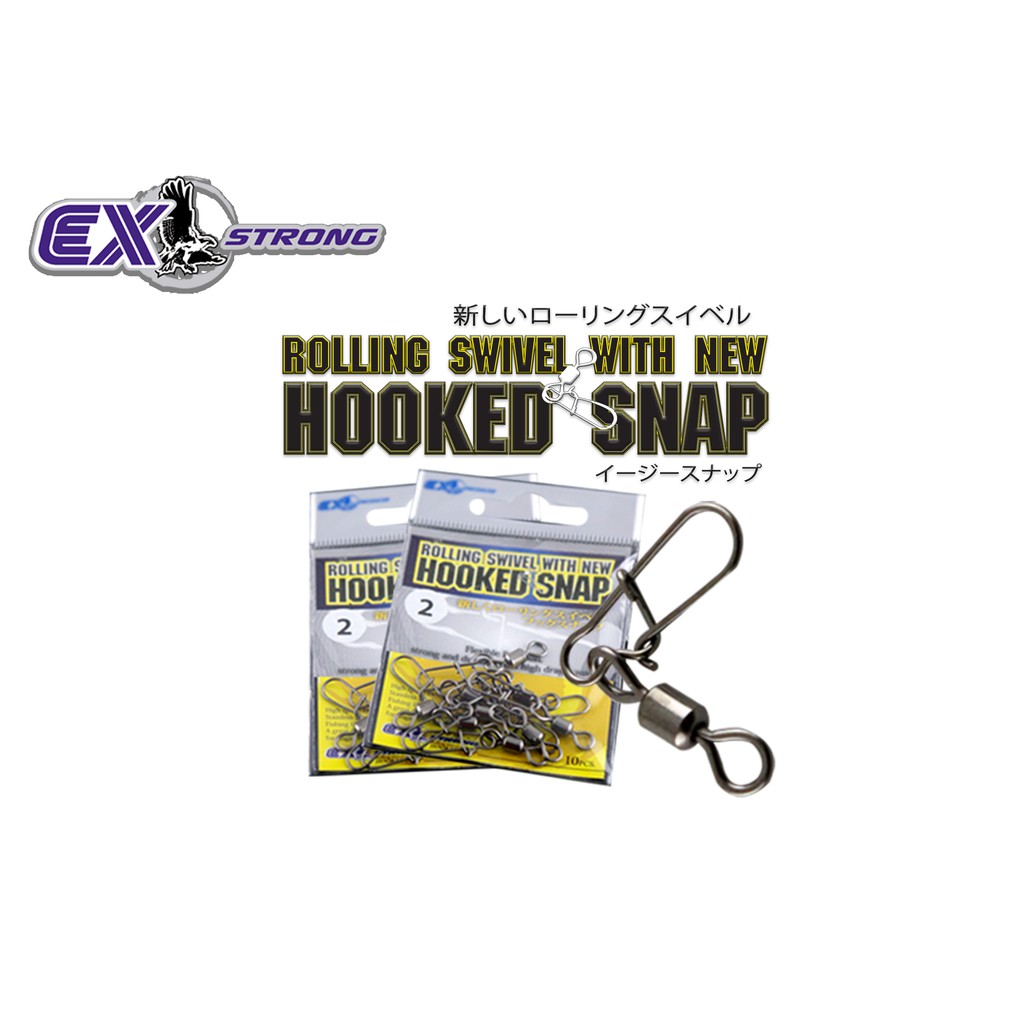 ✨ กิ๊ฟติดลูกหมุน ทรง Hooked Snap (ลูกหมุน + กิ๊ฟ)