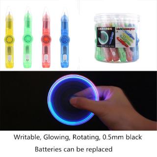 younx led ปากกาลูกลื่น หมุนเล่นได้ เรืองแสงในที่มืด ของเล่นบรรเทาความเครียด