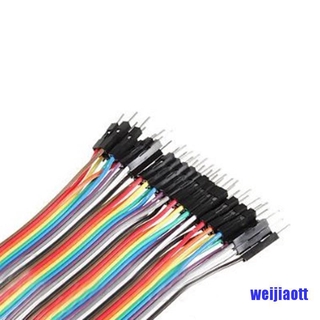 ( Wett ) 40 ชิ้น Dupont 10 ซม . Male To Male สายเคเบิ้ลริบบิ้นสําหรับ Breadboard Arduino Nmm