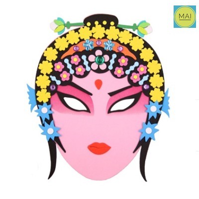หน้ากากงิ้ว diy การแสดง แฟนซี ปาร์ตี้ สื่อการสอนภาษาจีน สื่อปฐมวัย ห้องเรียนภาษาจีน สำหรับเด็ก