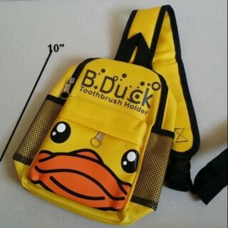 เป้สะพายเฉียง กระเป๋าคาดอก Shoulder bag ลาย บีดั๊ก B.Duck ขนาด 6x10x3 นิ้ว