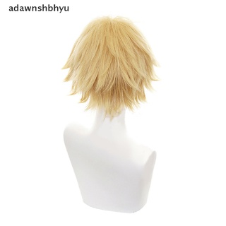 Adawnshbhyu วิกผมสั้นคอสเพลย์ การ์ตูนอนิเมะ Denji สีทอง สําหรับผู้ชาย