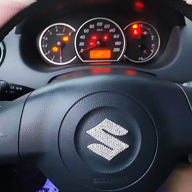 SGLink Dedicated Changan Suzuki Diamond-Studded สติ๊กเกอร์ติดพวงมาลัย Qiyue Witra Tianyu Swift พวงมาลัยโลโก้รถตกแต่งสติกเกอร์เพชร ราคา ถูกที่สุด ดีลบีเคเค