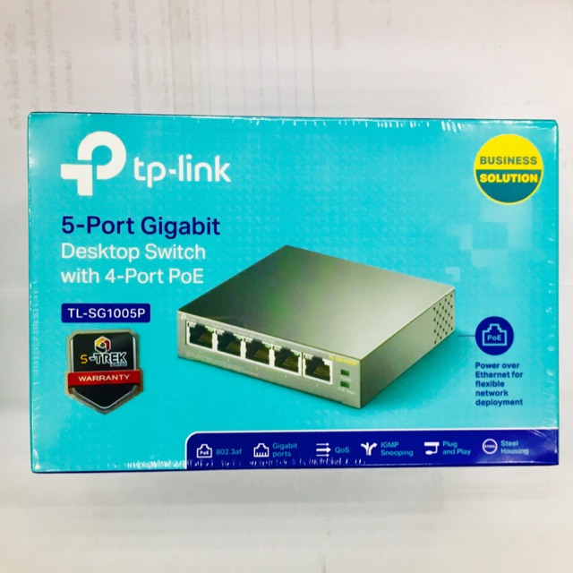TL-SG1005P Gigabit Switch PoE 4 port  65W.TP-Link ออกใบกำกับภาษีได้
